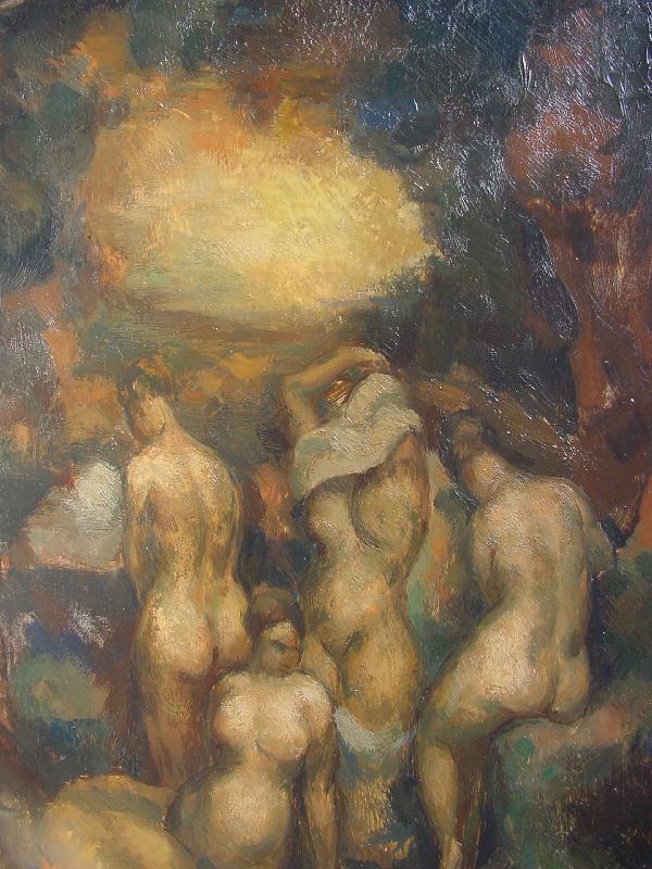 Arcadisch landschap met naakten