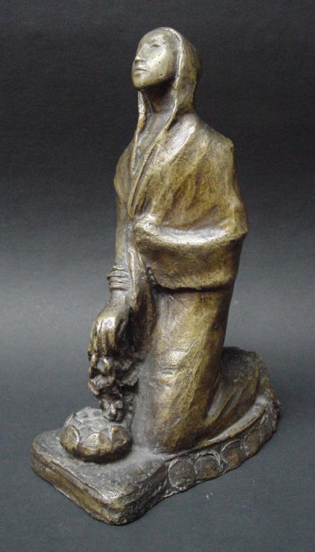 Vrouw met lotusbloem